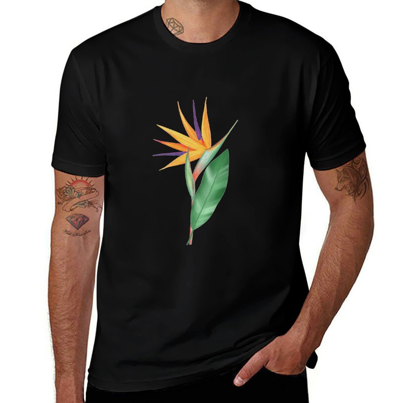Bird Paradise Strelitzia - Camiseta con estampado de flor de