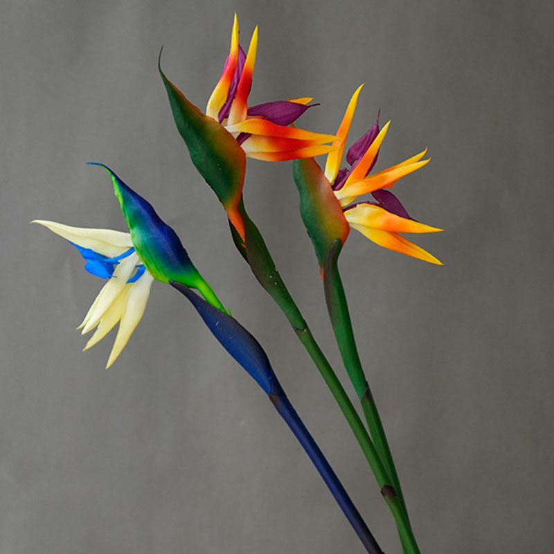 Bird Paradise Strelitzia - 1 unidad de flores artificiales de