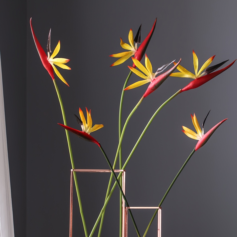Flores artificiales Pájaro del - Bird Paradise Strelitzia reseña y precio