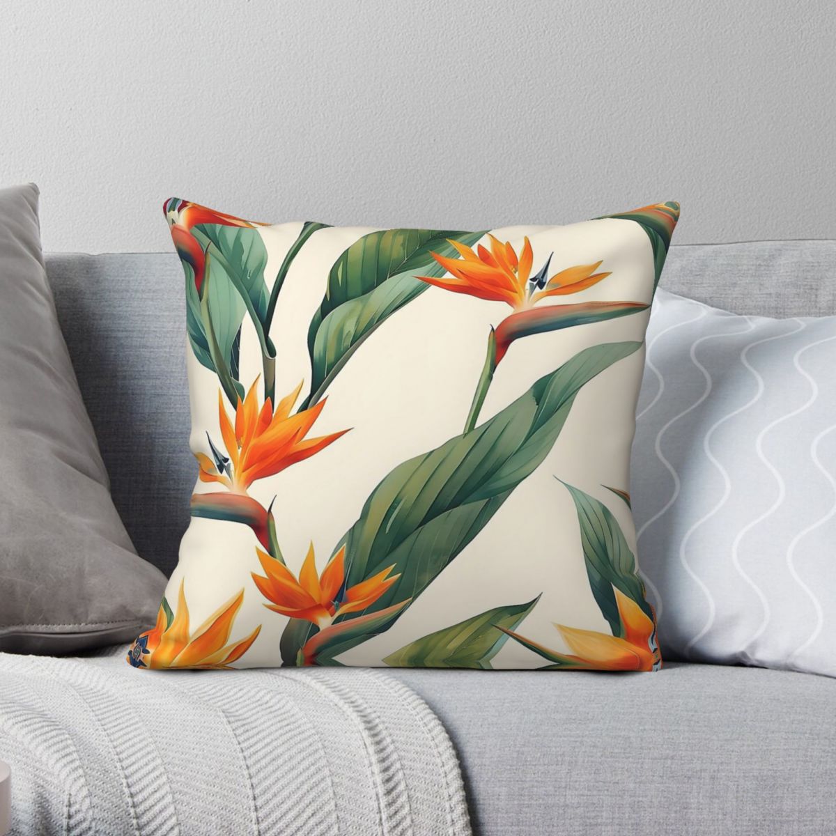 Funda de almohada cuadrada Bir - Bird Paradise Strelitzia reseña y precio