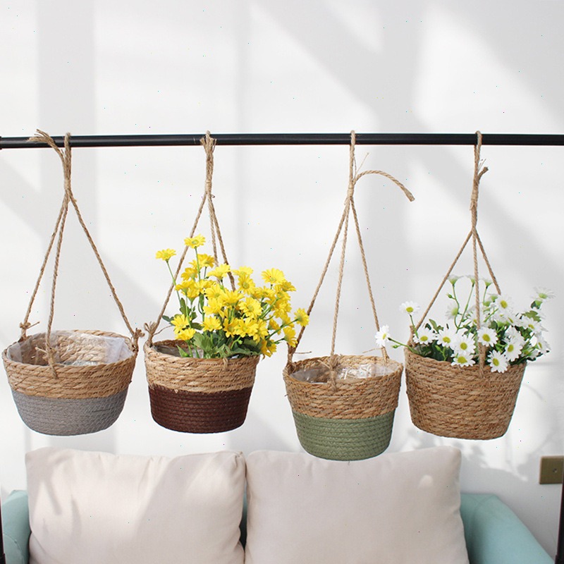 Cesta colgante de paja, maceta - Spider Plant Hanging reseña y precio